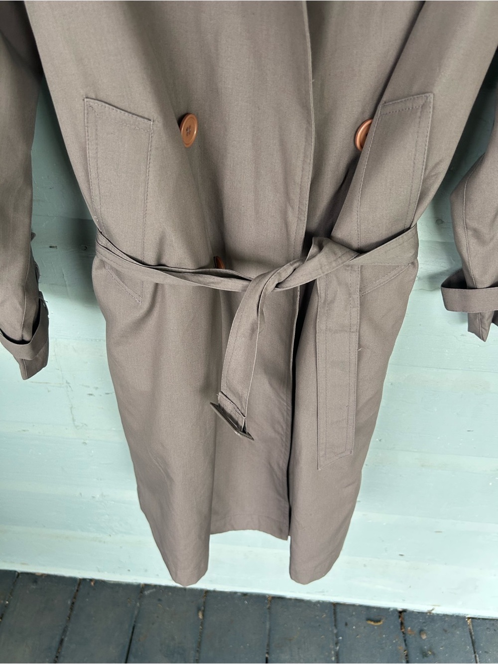 Camden Trench Coat NWOT Women’s Belted Size 42 L (US ) Dark Purple Classic - Picture 3 of 10